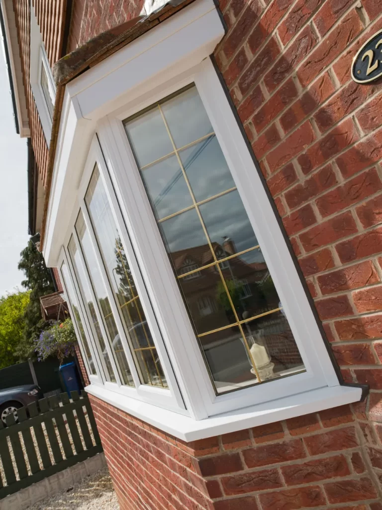 White Frame Bay Window