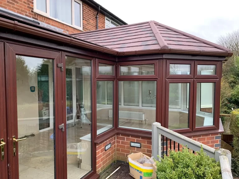 Brown Tiled Warmer Roof with a Brown Frame