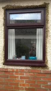 Small Brown uPVC Window