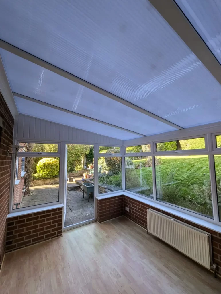 Polycarbonate Roof on Lean-to Conservatory