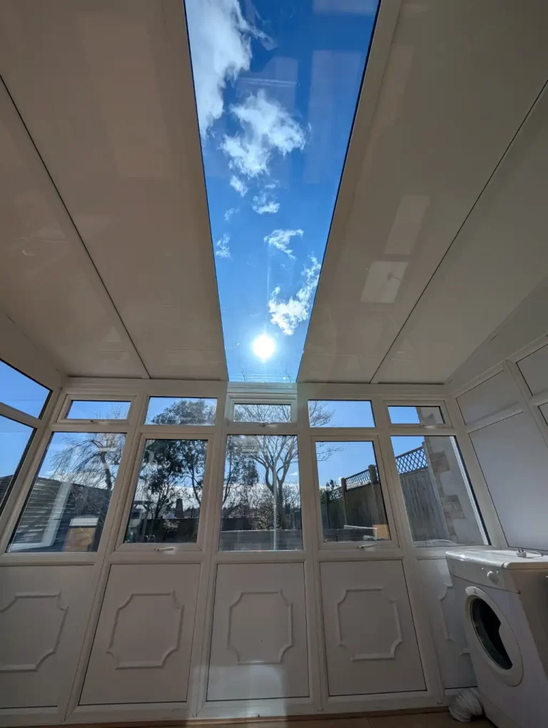 Eco-Panels on Lean-to Conservatory with Central Skylight