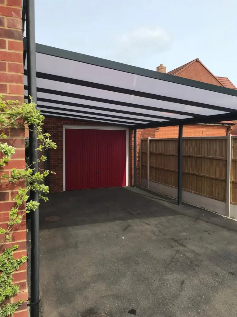 Eco-Shade Carport near Garage