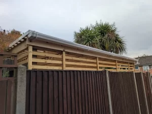eco-shield polycarbonate pergola roof install in Fleet, Hampshire